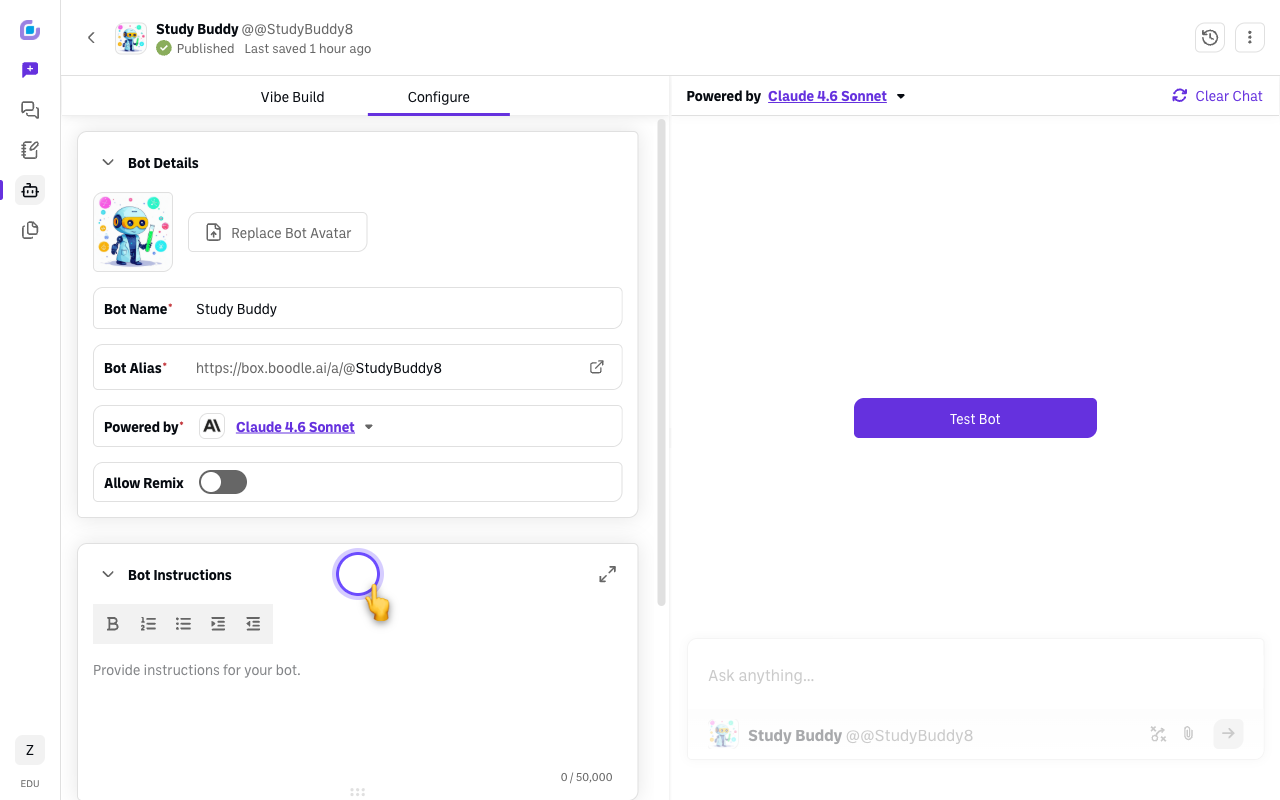 bot configure instructions