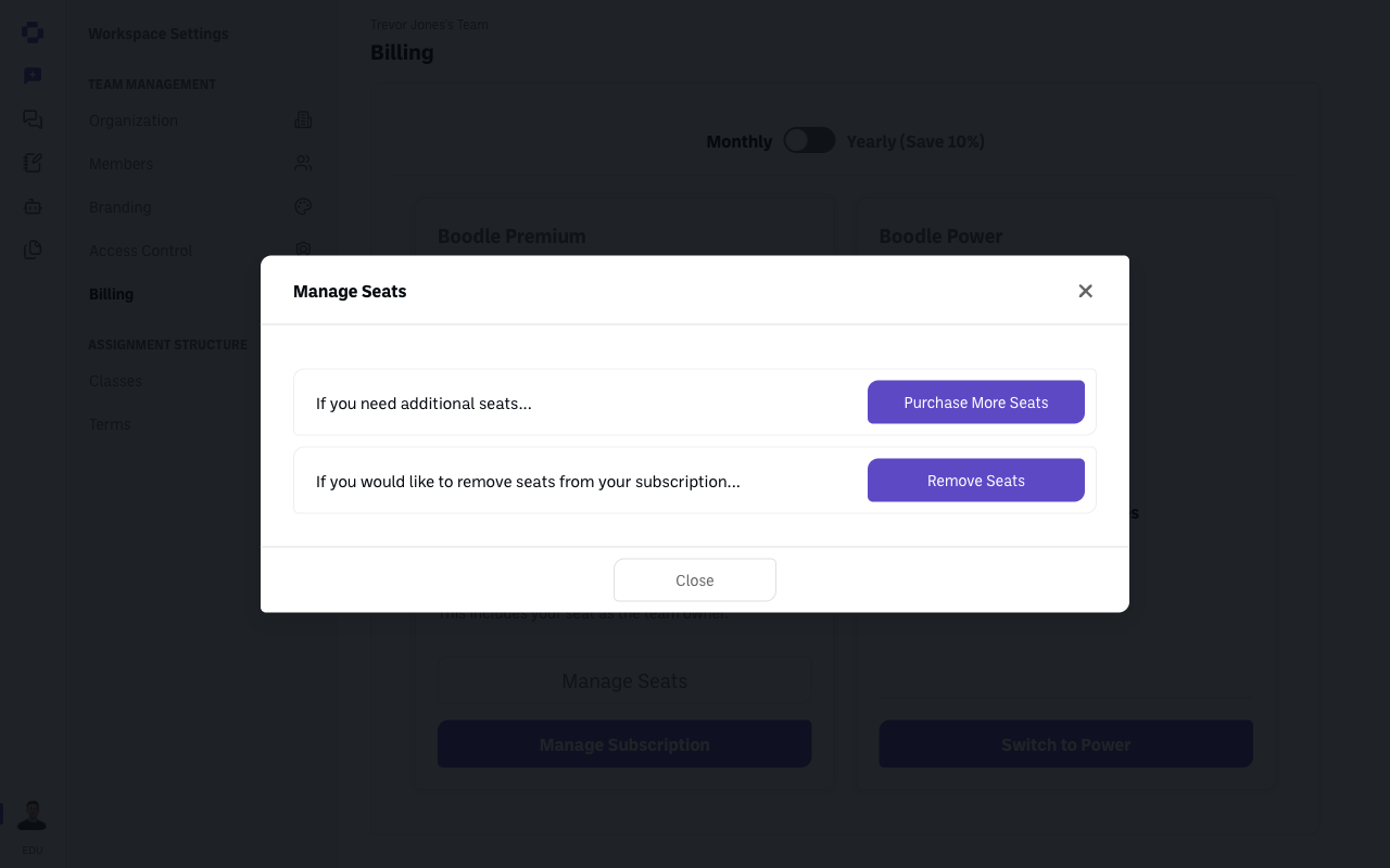 add member seats