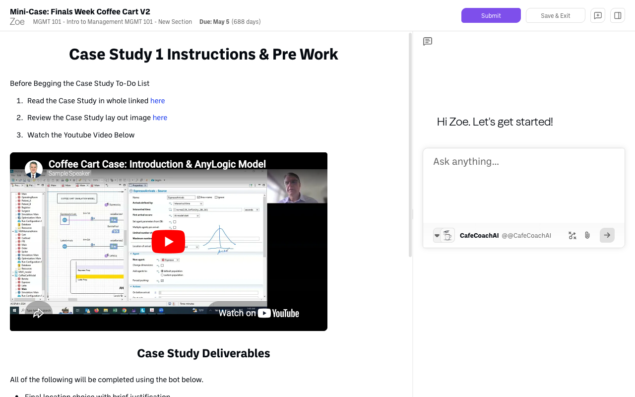 assignment workspace
